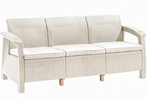 Трёхместный диван  Yalta Sofa 3 Seat белый купить в Буденновске