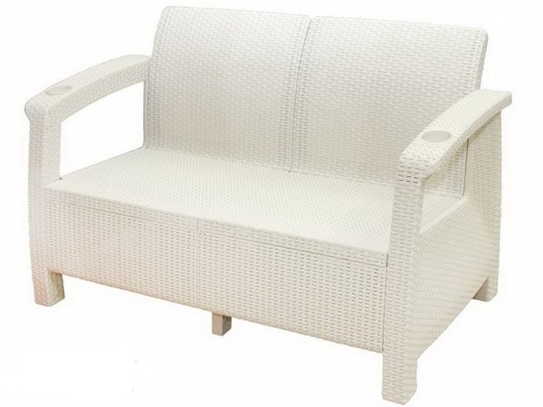 Двухместный диван Yalta Sofa Seаt белый купить в Буденновске