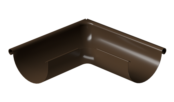 Угол внешний 90° D125 Döcke STAL PREMIUM Каштан, (RAL 8017) купить в Буденновске