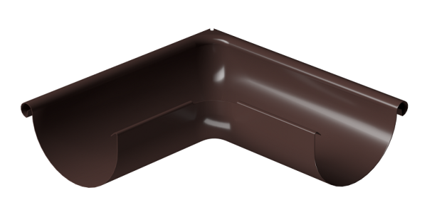 Угол внешний 90° D125 Döcke STAL PREMIUM Шоколад, (RAL 8019) купить в Буденновске