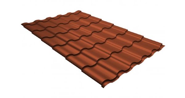 Металлочерепица кредо GL 0,5 GreenСoat Pural RR 750 кирпично-красный (RAL 8004 терракота) купить в Буденновске
