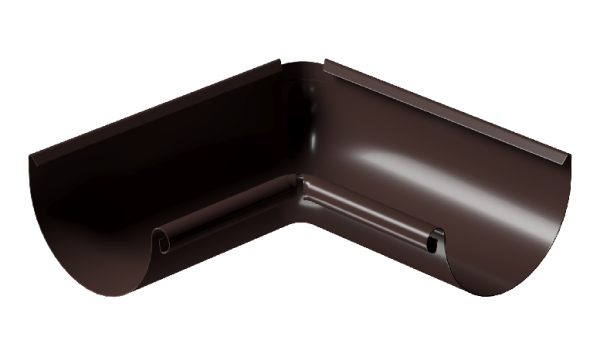Угол внутренний 90° D125 Döcke STAL PREMIUM Шоколад, (RAL 8019) купить в Буденновске