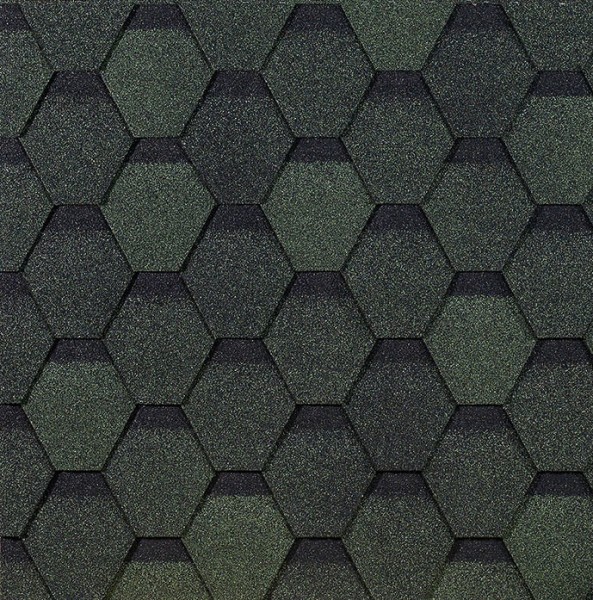 Гибкая черепица EURASIA Docke, Коллекция ШЕСТИГРАННИК Зелёный купить в Буденновске