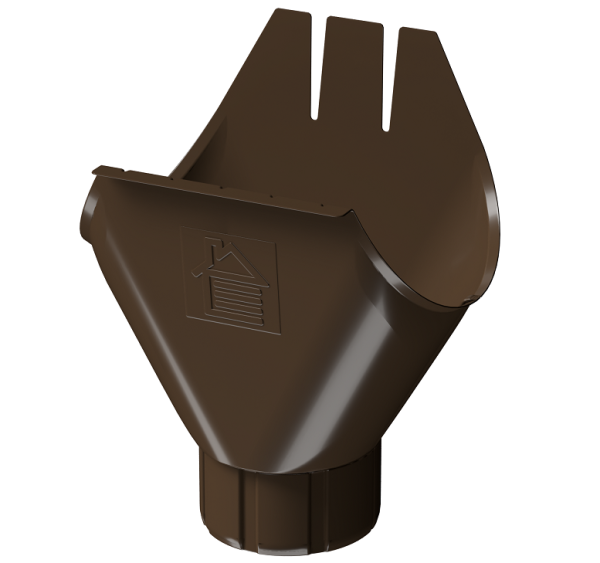 Воронка желоба D125 Döcke STAL PREMIUM Каштан, (RAL 8017) купить в Буденновске
