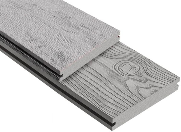 Террасная доска ДПК Outdoor 3D полнотелая STORM/OCEAN GREY серая микс купить в Буденновске