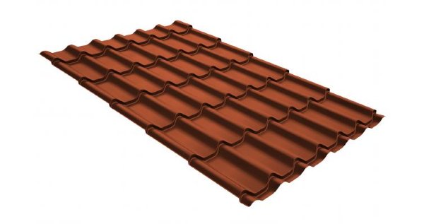 Металлочерепица классик GL 0,5 GreenCoat Pural RR 750 кирпично-красный (RAL 8004 терракота) купить в Буденновске
