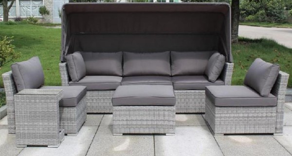 Диван-Трансформер AFINA плетеный из иск. ротанга AFM-320G Grey купить в Буденновске