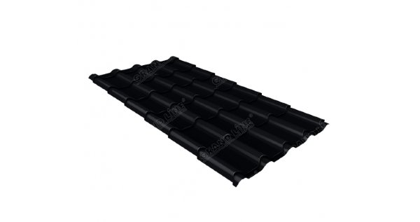 Металлочерепица камея 0,45 Drap RAL 9005 черный купить в Буденновске
