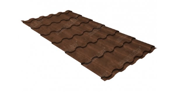 Металлочерепица кредо GL 0,5 Safari Twincolor Brown купить в Буденновске