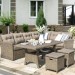 Комплект мебели AFINA плетеной из иск. ротанга AFM-307B Beige купить в Буденновске