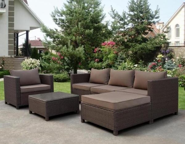 Комплект мебели AFINA плетеной из иск. ротанга YR821A Brown/Beige купить в Буденновске