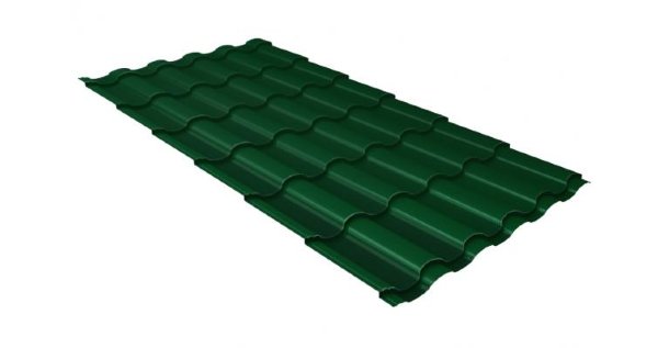 Металлочерепица кредо 0,5 Satin RAL 6005 зеленый мох купить в Буденновске