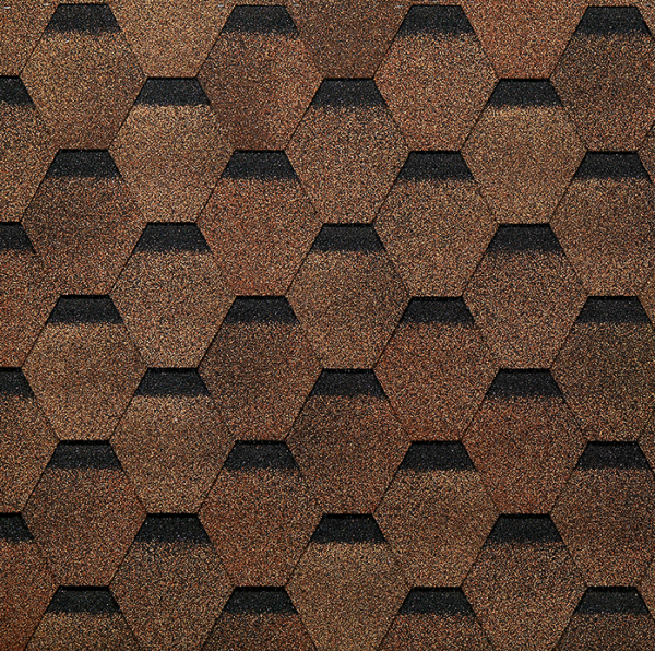 Гибкая черепица EURASIA Docke, Коллекция ШЕСТИГРАННИК Светло-коричневый купить в Буденновске