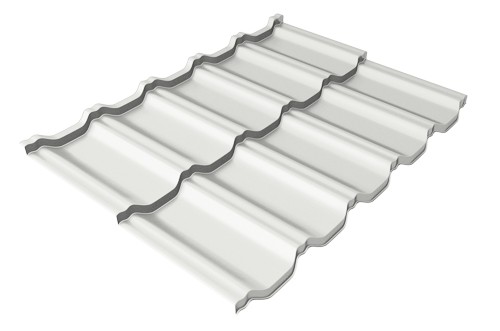 Металлочерепица модульная Квинта Uno Grand Line c 3D резом 0,5 Satin RAL 9003 сигнальный белый купить в Буденновске