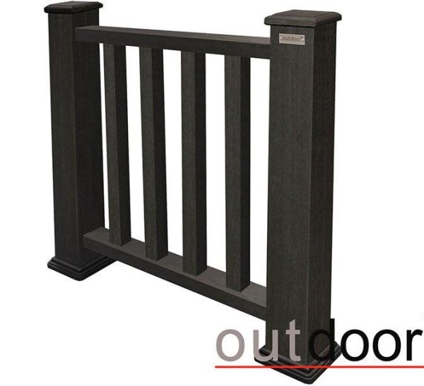 Ограждение из ДПК Outdoor Классик 3D STORM чёрный купить в Буденновске