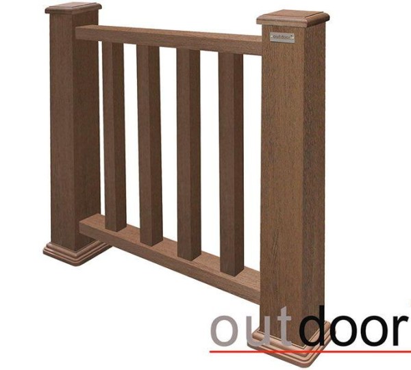 Ограждение из ДПК Outdoor Классик 3D STORM коричневый микс купить в Буденновске