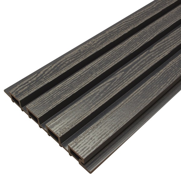 Фасадная доска из ДПК Faynag Wood Рейка Мокрый Асфальт купить в Буденновске