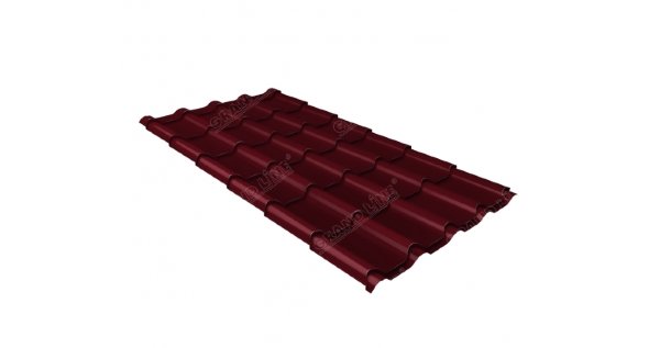Металлочерепица камея 0,5 Satin RAL 3005 красное вино купить в Буденновске