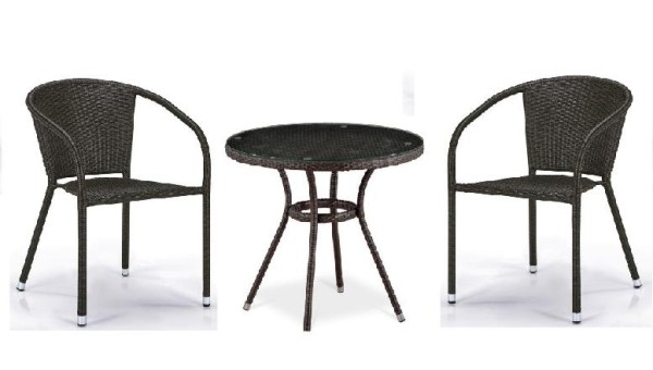 Комплект плетеной мебели AFINA из иск. ротанга Асоль-7 T282ANT/Y137C-W53 Brown 2Pcs купить в Буденновске