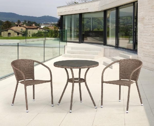 Комплект плетеной мебели AFINA из иск. ротанга T282ANT/Y137C-W56 Light Brown 2Pcs купить в Буденновске