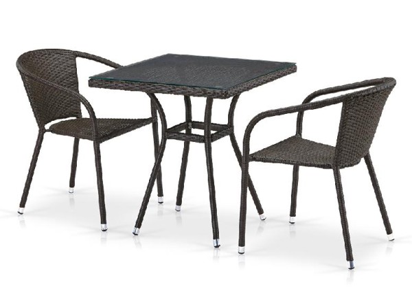 Комплект плетеной мебели AFINA из иск. ротанга T282BNT/Y137C-W53 Brown 2Pcs купить в Буденновске