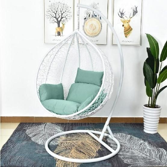 Кресло Подвесное из искусственного ротанга AFM-168A-L White/Green купить в Буденновске