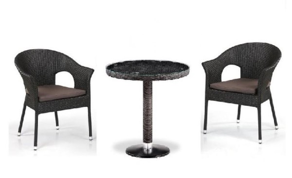 Комплект плетеной мебели AFINA из иск. ротанга T601/Y79A-W53 Brown 2Pcs купить в Буденновске