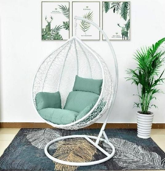 Кресло Подвесное из искусственного ротанга AFM-168A-XL White/Green купить в Буденновске