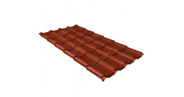 Металлочерепица камея 0,5 Satin RAL 8004 терракота купить в Буденновске
