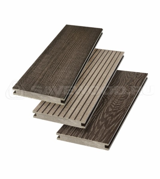 Террасная доска SW Fraxinus (R) полнотелая «SaveWood» Темно-коричневый купить в Буденновске