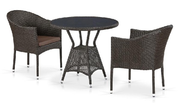 Комплект плетеной мебели AFINA из иск. ротанга T707ANS/Y350-W53 Brown 2Pcs купить в Буденновске