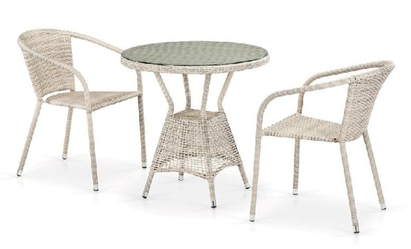 Комплект плетеной мебели AFINA из иск. ротанга T705ANT/Y137C-W85 Latte 2Pcs купить в Буденновске