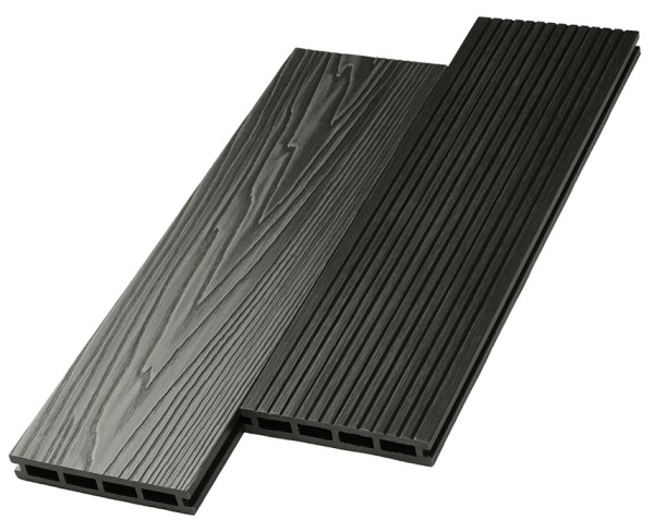 Террасная доска ДПК NanoWood двусторонняя New 3D тиснение + вельвет Графит купить в Буденновске