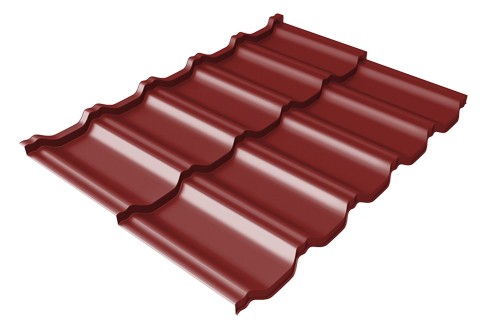 Металлочерепица модульная Квинта Uno Grand Line c 3D резом 0,5 Satin RAL 3011 коричнево-красный купить в Буденновске