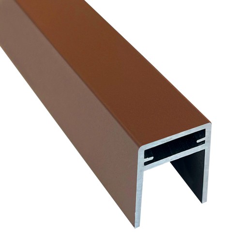 П-профиль Алюминиевый EasyDecking 35x25 Коричневый купить в Буденновске