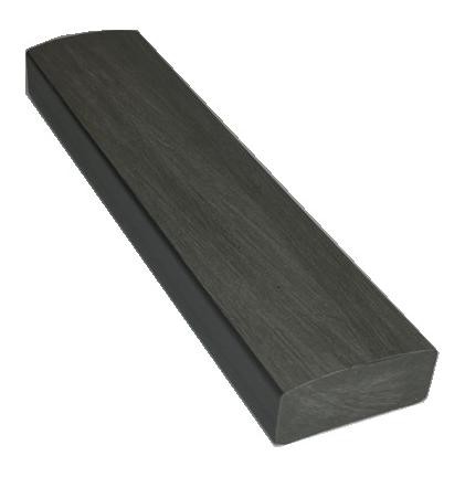Лавочный брус Ecodecking Некст полнотелый брашированный 70х35 графит купить в Буденновске