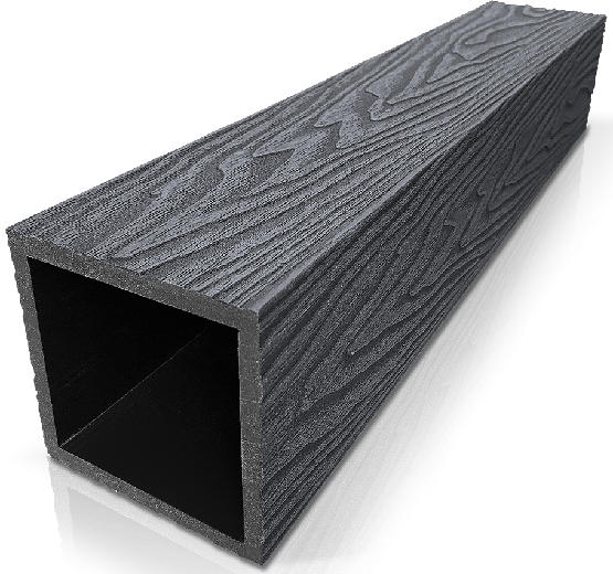 Столб ДПК 3D GardenParkett фактура дерева Графит купить в Буденновске