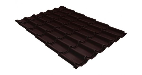 Металлочерепица классик 0,5 Satin RAL 8017 шоколад купить в Буденновске