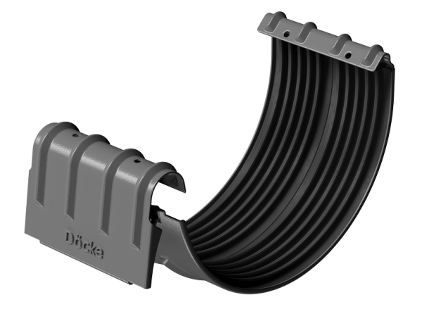 Соединитель желобов D125 Döcke STAL PREMIUM Графит, (RAL 7024) купить в Буденновске