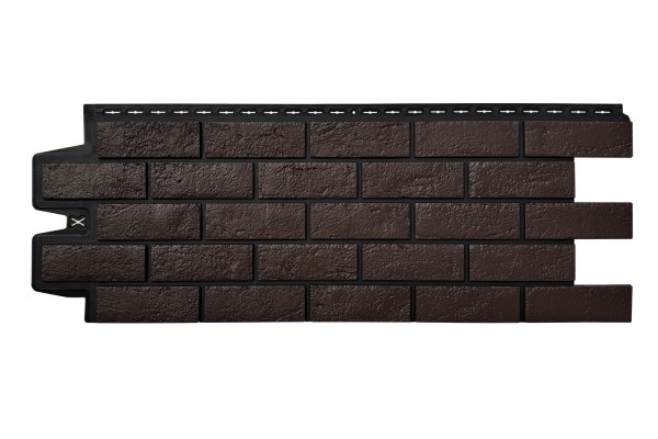 ФП Grand Line состаренный кирпич премиум Шоколадный (шов RAL 9005) купить в Буденновске