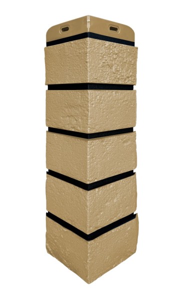 Угол Grand Line состаренный кирпич премиум Песочный (шов RAL 9005) купить в Буденновске