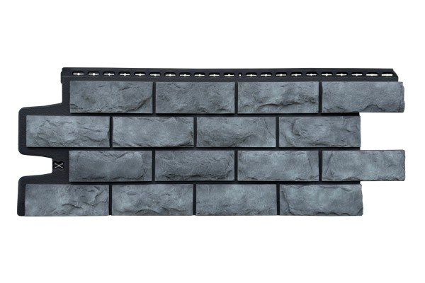 Фасадные панели Grand Line Колотый Камень Антрацит, Шов черный купить в Буденновске